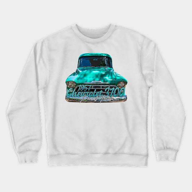 1957 Chevrolet 3100 Panel Truck Crewneck Sweatshirt by Gestalt Imagery